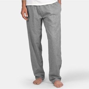 Coyuchi Mens organic gray pajama lounge pant XL